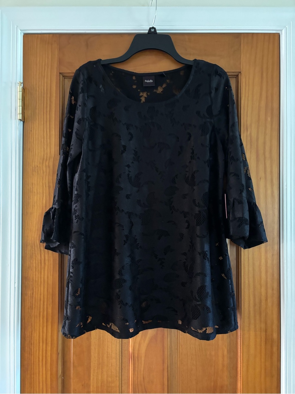 Beautiful Lace Rafaella Black Scoop Neck Tunic